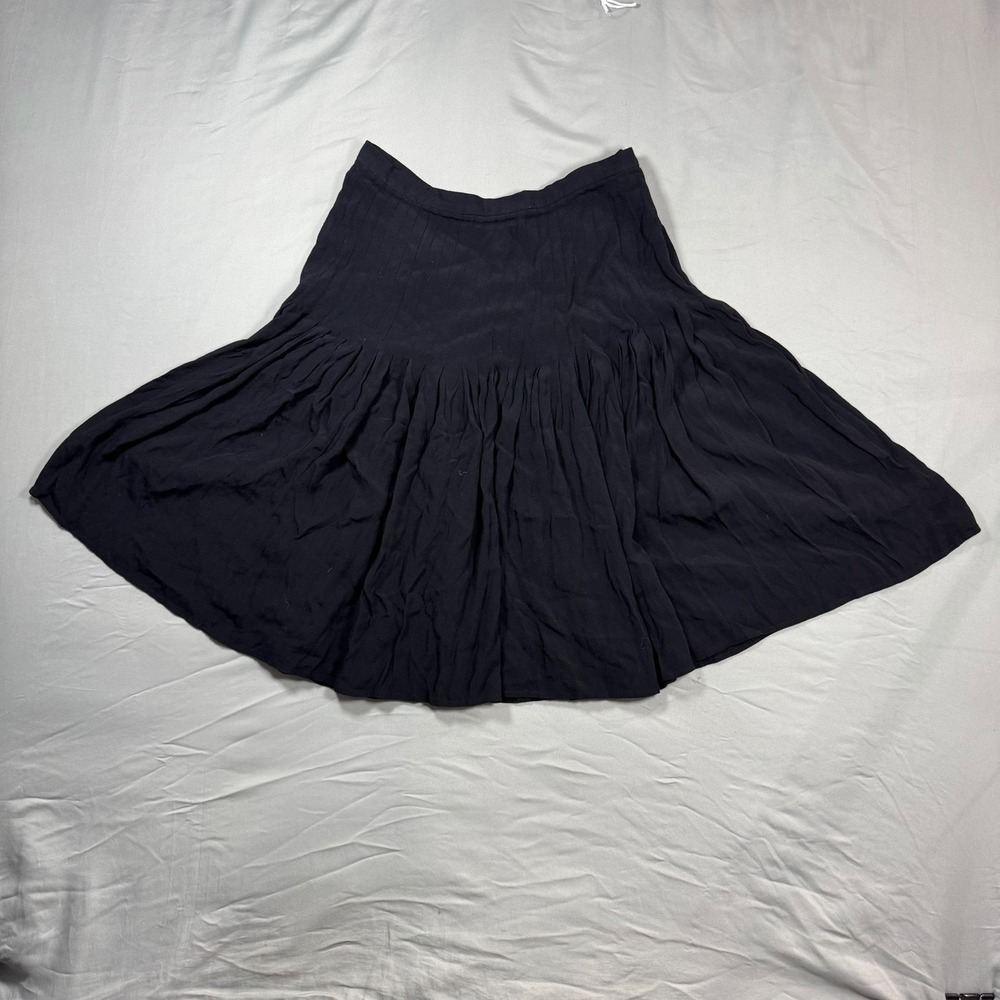 Wilfred Aritzia Black Pleated Mini Skirt Side Zip Sz 10 Dark Academia Whimigoth